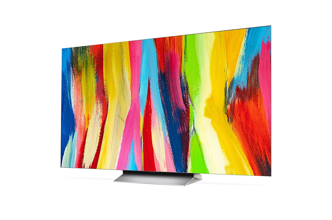 LG Smart TV LG OLED evo C2 4K 65 pouces, Vue latérale légèrement inclinée , OLED65C25LB, thumbnail 3