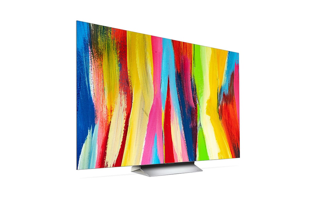 LG Smart TV LG OLED evo C2 4K 65 pouces, Vue latérale légèrement inclinée, OLED65C25LB, thumbnail 6