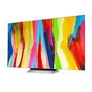 LG Smart TV LG OLED evo C2 4K 65 pouces, Vue latérale légèrement inclinée , OLED65C25LB, thumbnail 3