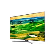 LG QNED82, vue de côté à 30 degrés avec image de remplissage, 55QNED826QB, thumbnail 3