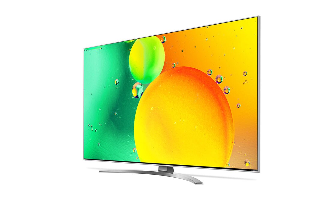 LG NanoCell, vue de côté à 60 degrés avec image de remplissage, 43NANO786QA, thumbnail 3