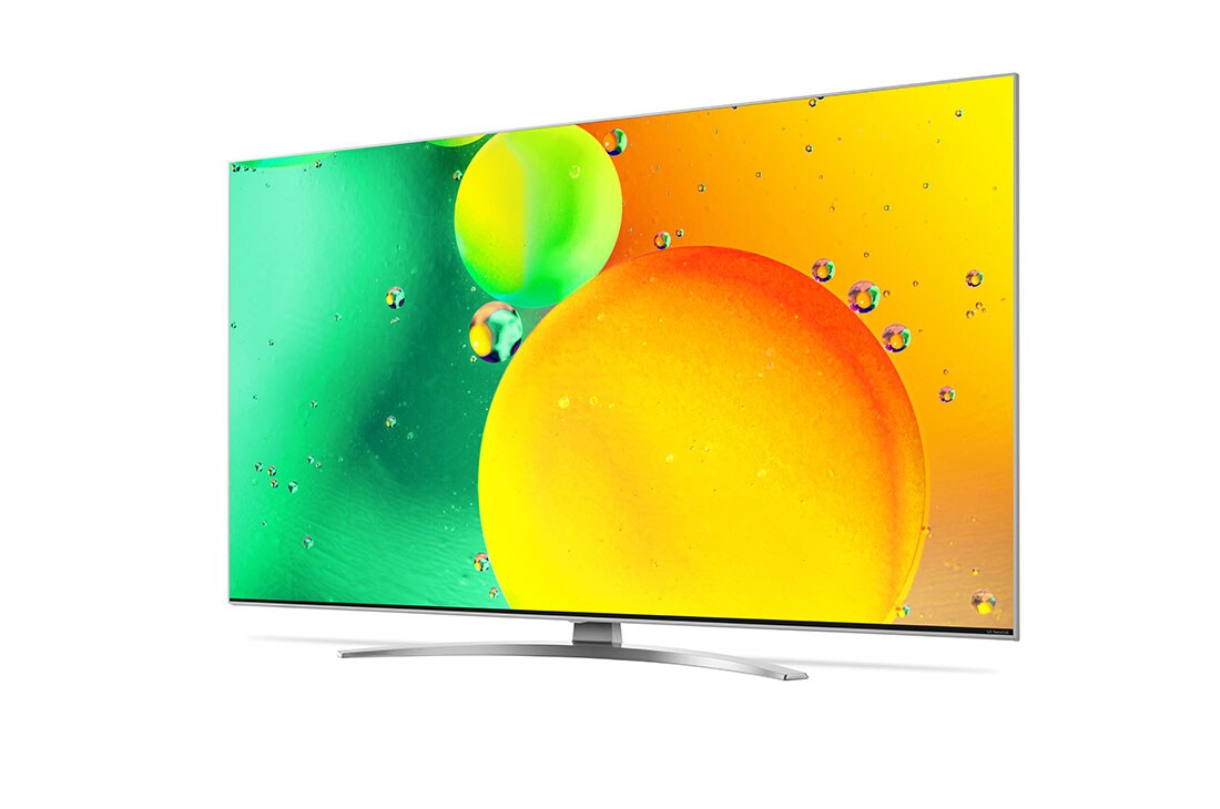 LG NanoCell, vue de côté à 30 degrés avec image de remplissage, 43NANO786QA, thumbnail 4