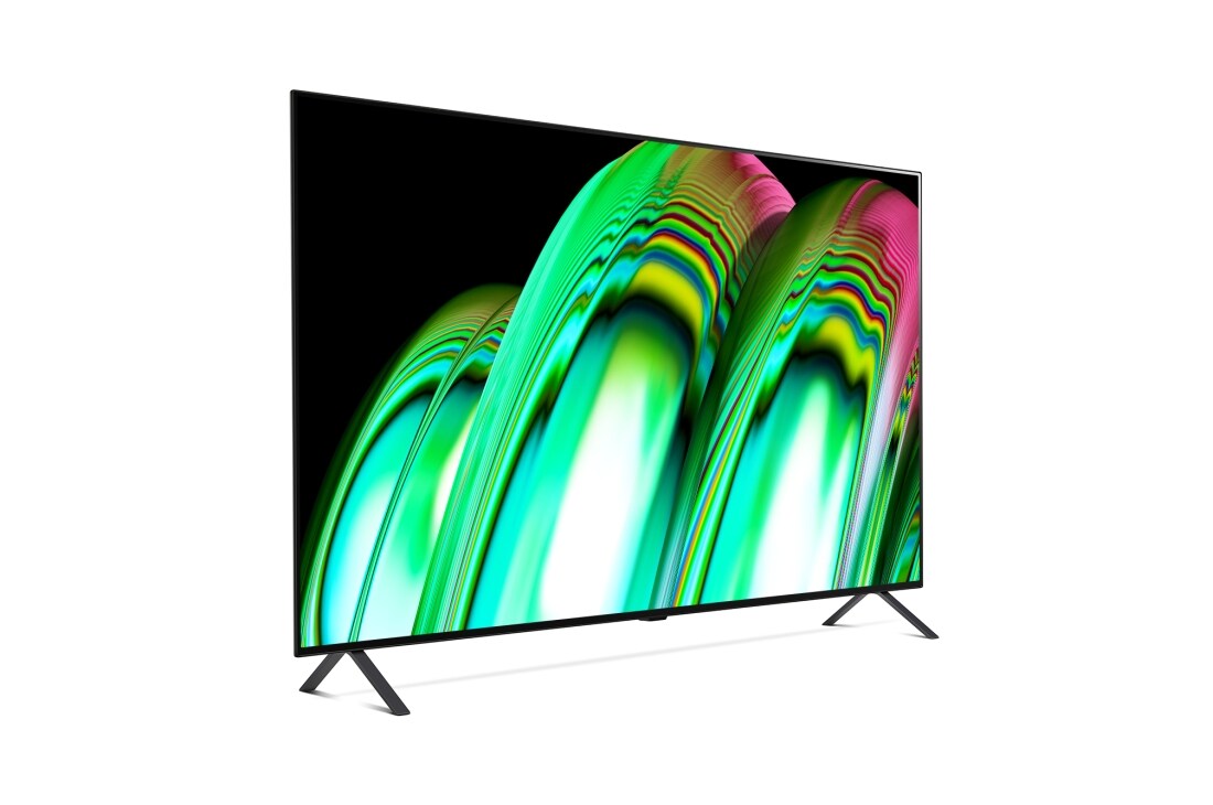 LG A2 55 inch, Vue latérale légèrement inclinée, OLED55A26LA, thumbnail 6