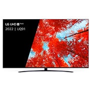 LG TÉLÉVISEUR UHD 4K, Vue avant du téléviseur UHD de LG avec image de remplissage et logo du produit, 75UQ91006LA, thumbnail 1