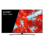 LG TÉLÉVISEUR UHD 4K, Vue avant du téléviseur UHD de LG avec image de remplissage et logo du produit, 86UQ91006LA, thumbnail 1