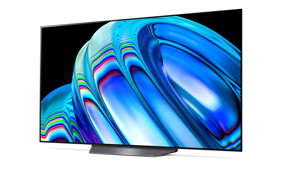LG B2 77 inch, vue de côté à 30 degrés avec image de remplissage, OLED77B26LA, thumbnail 3