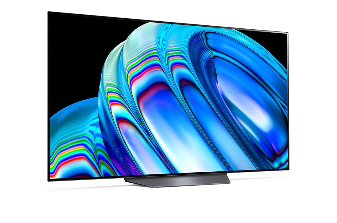 LG B2 77 inch, vue de côté à 30 degrés avec image de remplissage, OLED77B26LA, thumbnail 7