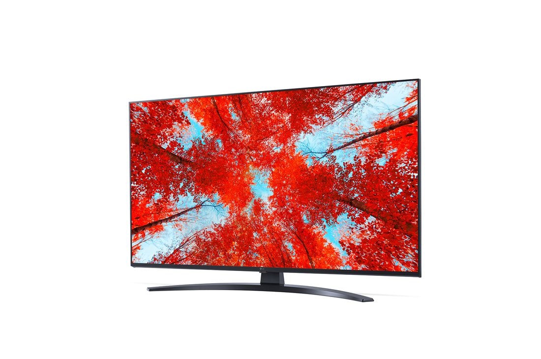 LG TÉLÉVISEUR UHD 4K, vue de côté à 30 degrés avec image de remplissage, 43UQ91006LA, thumbnail 3