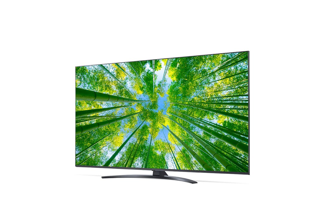 LG TÉLÉVISEUR UHD 4K, vue de côté à 30 degrés avec image de remplissage, 55UQ81006LB, thumbnail 3