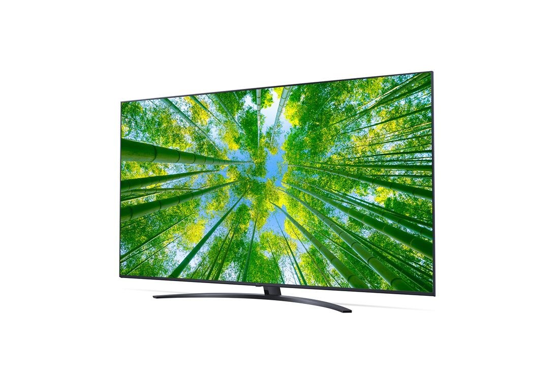 LG TÉLÉVISEUR UHD 4K, vue de côté à 30 degrés avec image de remplissage, 70UQ81006LB, thumbnail 3