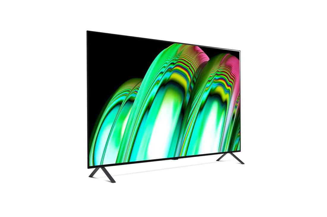LG A2 65 inch, Vue latérale légèrement inclinée, OLED65A26LA, thumbnail 6