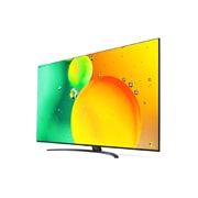 LG NanoCell, vue de côté à 60 degrés avec image de remplissage, 86NANO766QA, thumbnail 3