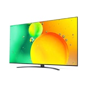 LG NanoCell, vue de côté à 30 degrés avec image de remplissage, 75NANO766QA, thumbnail 4