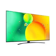 LG NanoCell, vue de côté à 30 degrés avec image de remplissage, 75NANO766QA, thumbnail 5