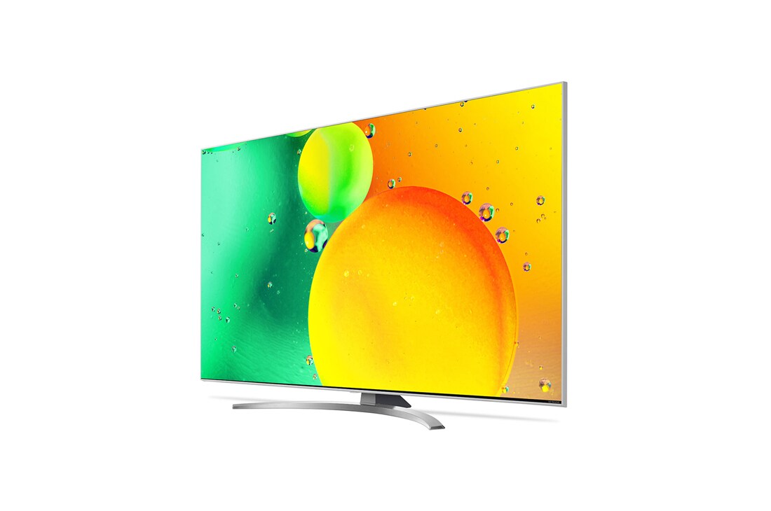 LG NanoCell, vue de côté à 60 degrés avec image de remplissage, 55NANO786QA, thumbnail 3