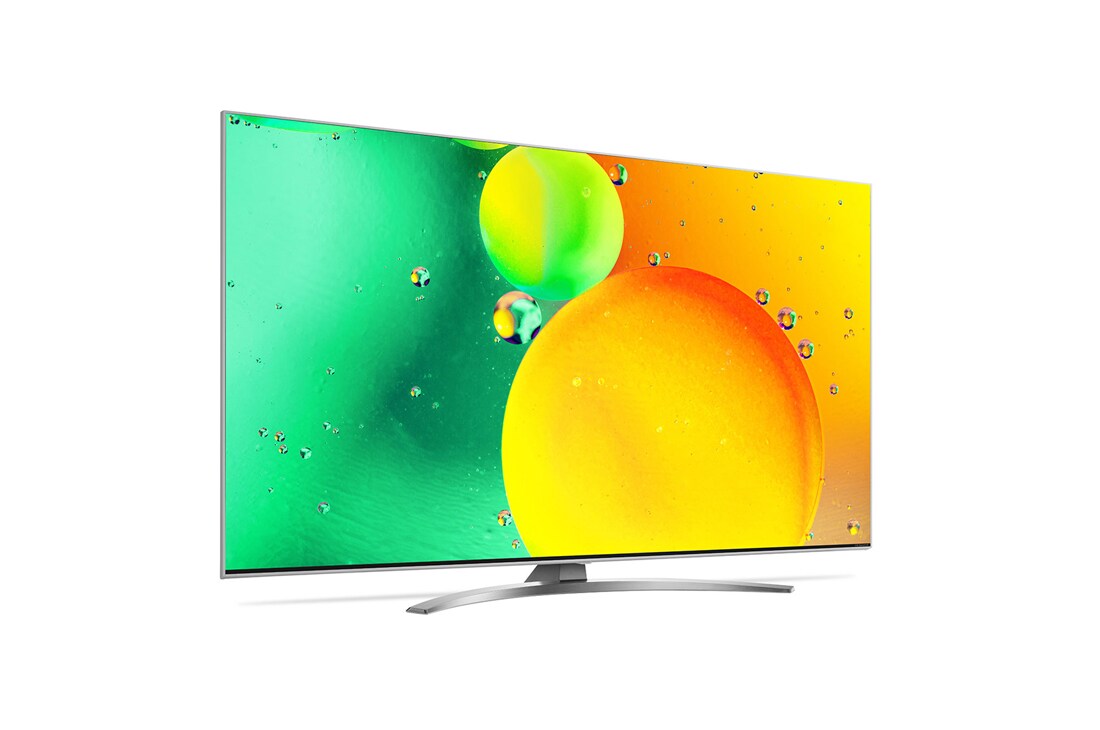 LG NanoCell, vue de côté à 30 degrés avec image de remplissage, 55NANO786QA, thumbnail 5