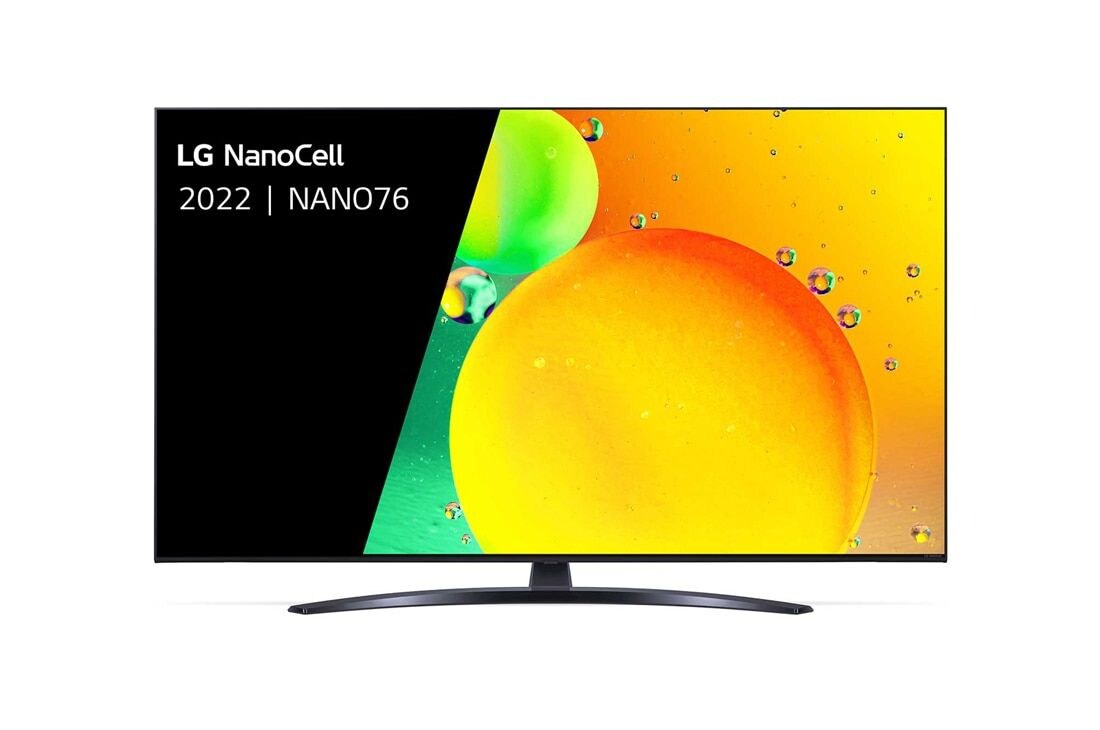 LG NanoCell, Une vue avant du téléviseur LG NanoCell, 55NANO766QA