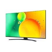 LG NanoCell, vue de côté à 30 degrés avec image de remplissage, 55NANO766QA, thumbnail 4