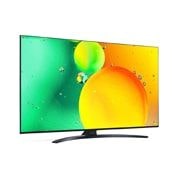 LG NanoCell, vue de côté à 30 degrés avec image de remplissage, 55NANO766QA, thumbnail 5