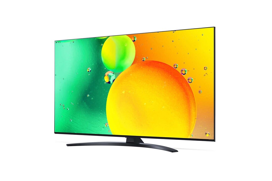 LG NanoCell, vue de côté à 30 degrés avec image de remplissage, 65NANO766QA, thumbnail 4