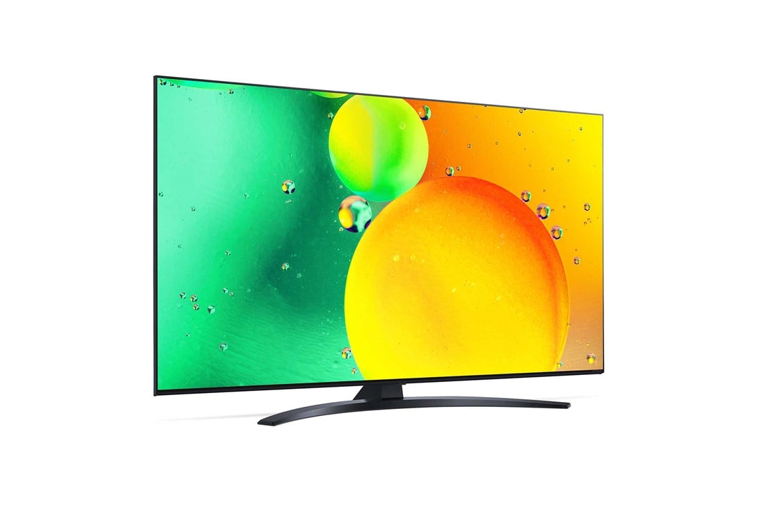 LG NanoCell, vue de côté à 30 degrés avec image de remplissage, 65NANO766QA, thumbnail 5