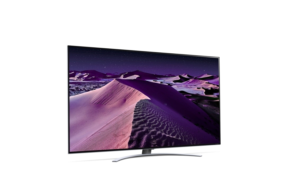 LG QNED87, vue de côté à 60 degrés, 75QNED876QB, thumbnail 5