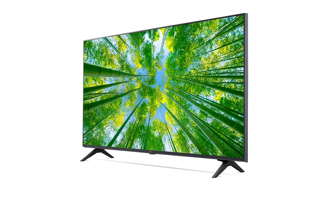 LG TÉLÉVISEUR UHD 4K, vue de côté à 60 degrés, 43UQ80006LB, thumbnail 4