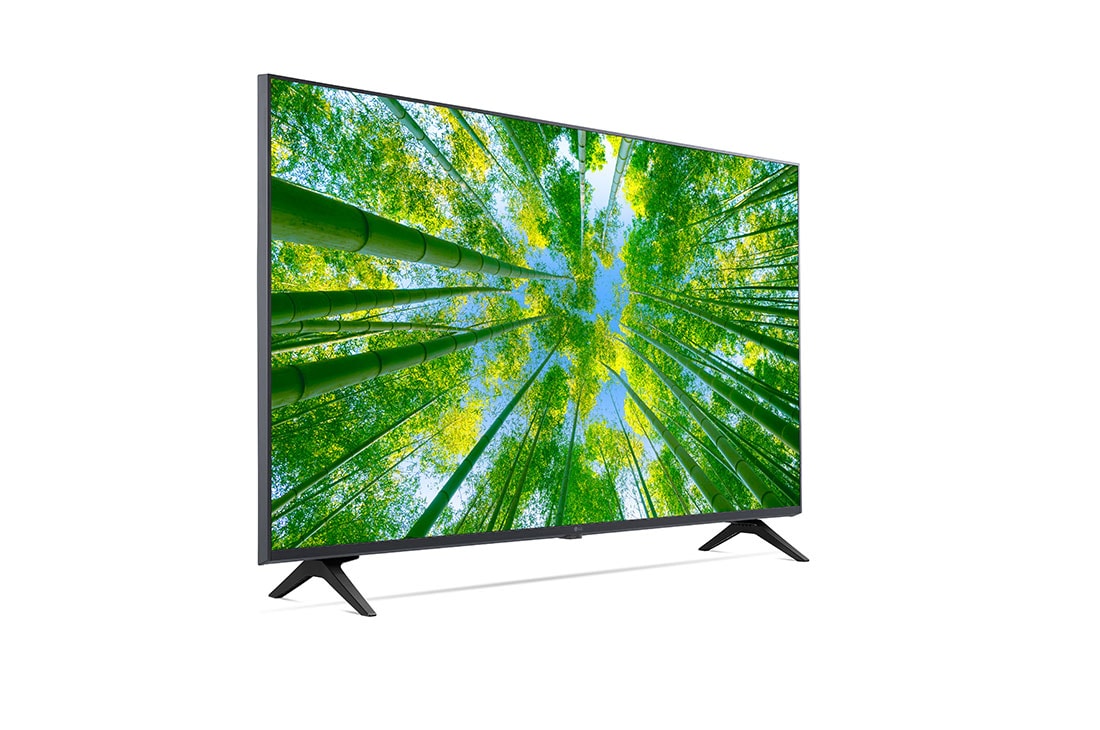 LG TÉLÉVISEUR UHD 4K, vue de côté à 60 degrés, 43UQ80006LB, thumbnail 5