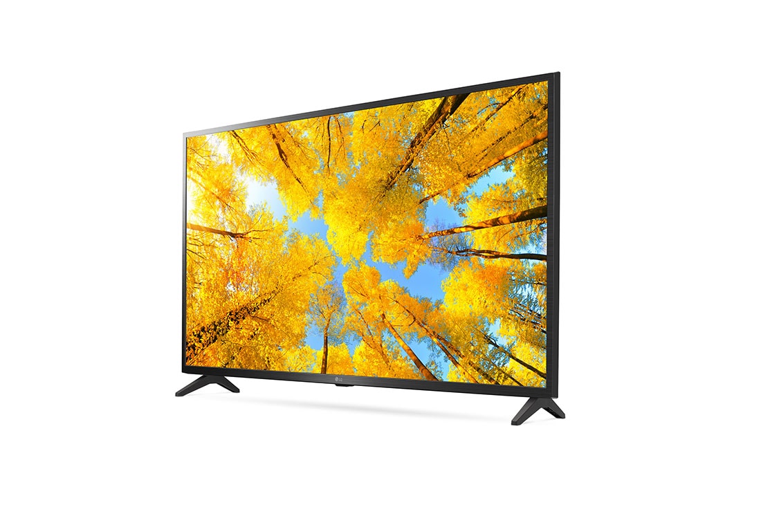LG TÉLÉVISEUR UHD 4K, vue de côté à 60 degrés, 43UQ75006LF, thumbnail 4