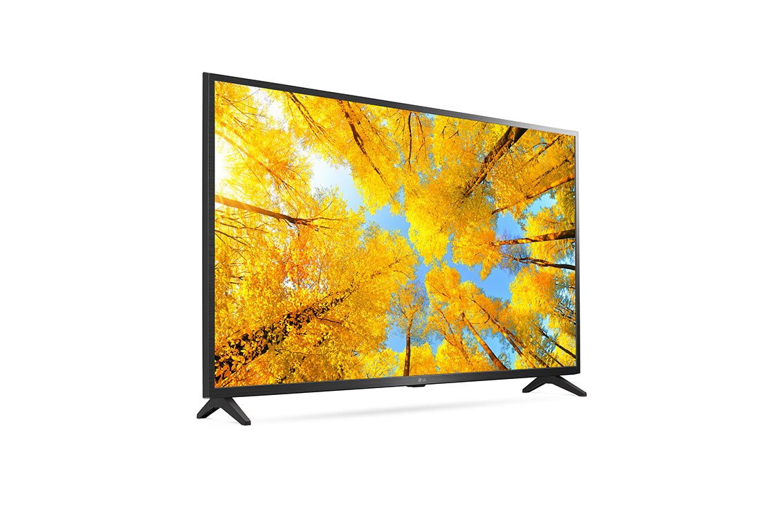 LG TÉLÉVISEUR UHD 4K, vue de côté à 60 degrés, 43UQ75006LF, thumbnail 5