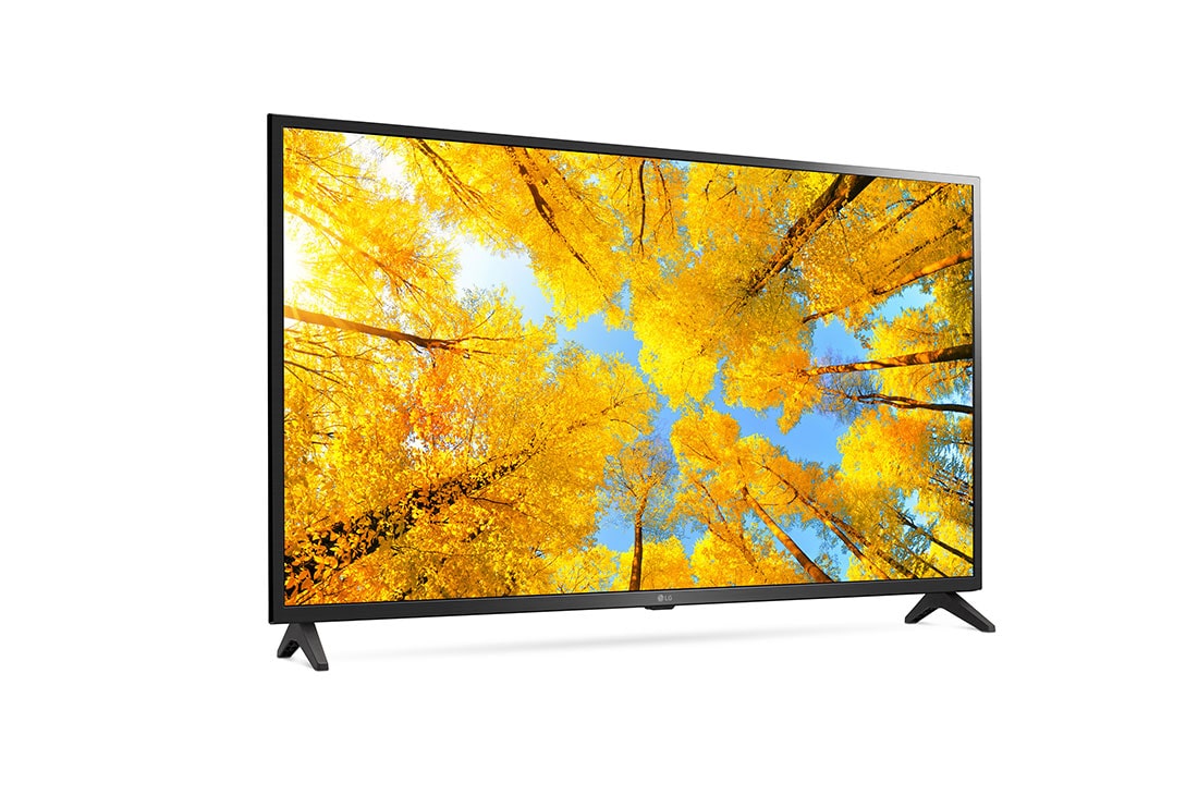 LG TÉLÉVISEUR UHD 4K, vue de côté à 30 degrés avec image de remplissage, 43UQ75006LF, thumbnail 6