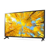 LG TÉLÉVISEUR UHD 4K, vue de côté à 30 degrés avec image de remplissage, 43UQ75006LF, thumbnail 3