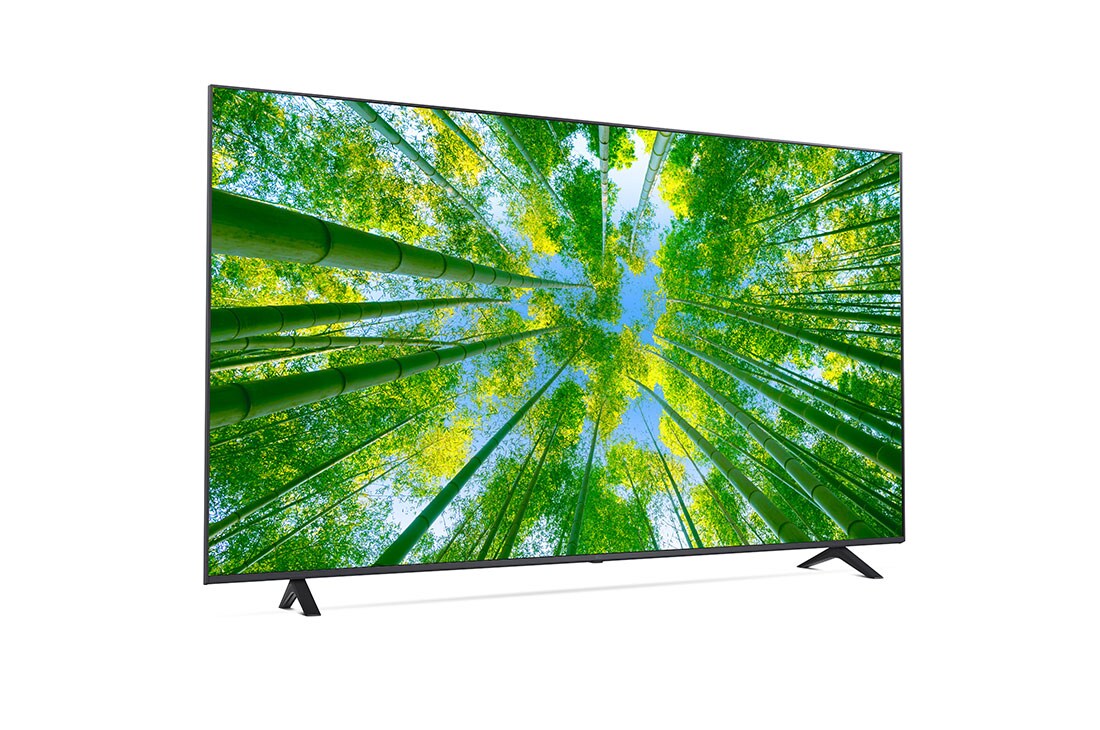 LG TÉLÉVISEUR UHD 4K, vue de côté à 30 degrés avec image de remplissage, 75UQ80006LB, thumbnail 6