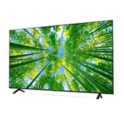 LG TÉLÉVISEUR UHD 4K, vue de côté à 30 degrés avec image de remplissage, 75UQ80006LB, thumbnail 3