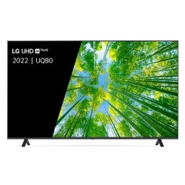 Vue avant du téléviseur UHD de LG avec image de remplissage et logo du produit2