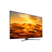 LG QNED91, vue de côté à 30 degrés avec image de remplissage, 65QNED916QA, thumbnail 6