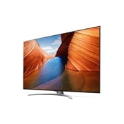 LG QNED99, vue de côté à 30 degrés avec image de remplissage, 65QNED996QB, thumbnail 3