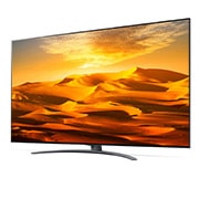LG 75 pouces LG QNED91 MiniLED 4K Smart TV - 75QNED916QA, vue de côté à 15 degrés avec image de remplissage, 75QNED916QA, thumbnail 3