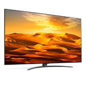 LG QNED91, vue de côté à 15 degrés avec image de remplissage, 86QNED916QA, thumbnail 6