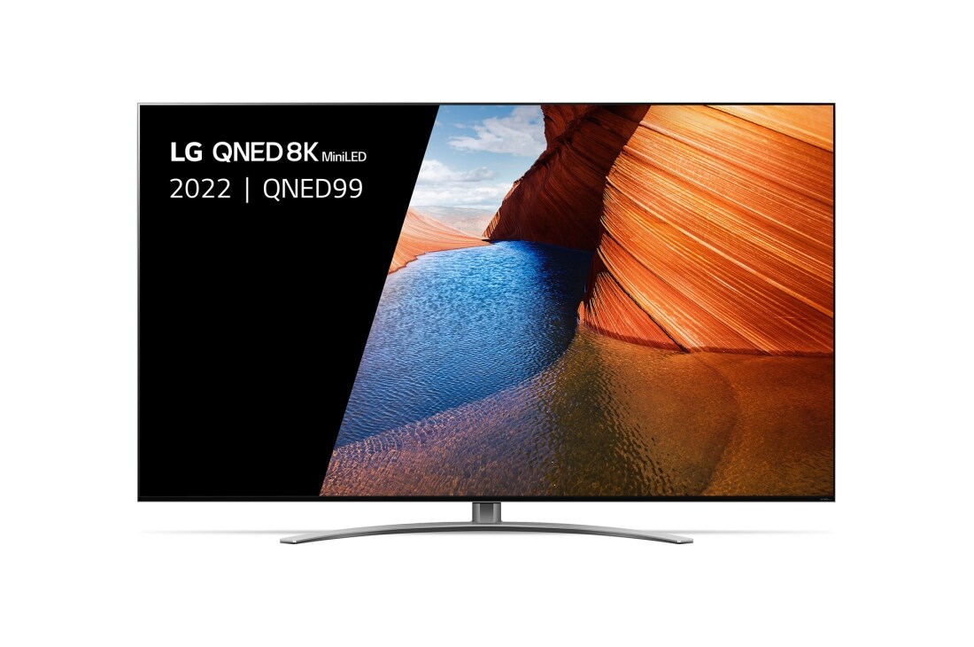 LG QNED99, vue de face avec image de remplissage, 75QNED996QB