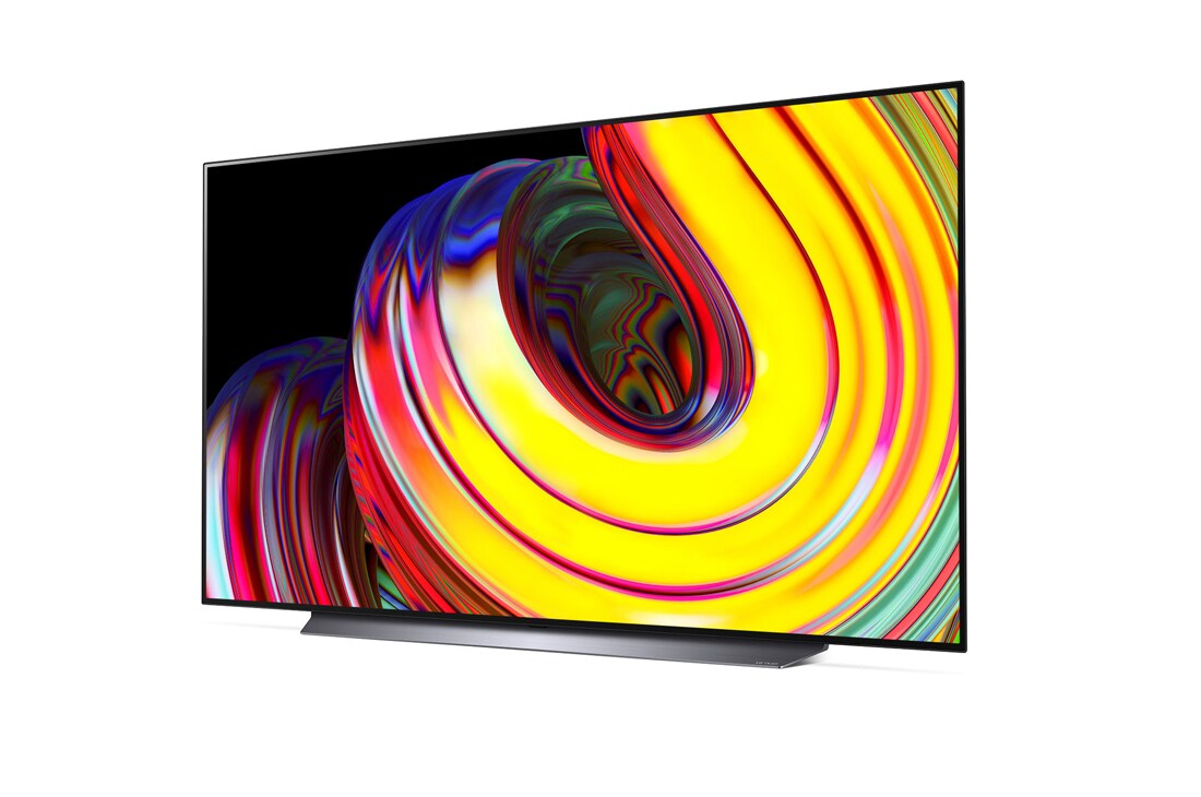 LG CS 77 inch, Vue latérale légèrement inclinée , OLED77CS6LA, thumbnail 3