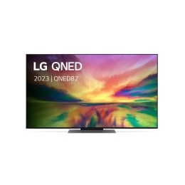 Vue avant du téléviseur QNED de LG avec image de remplissage et logo du produit2