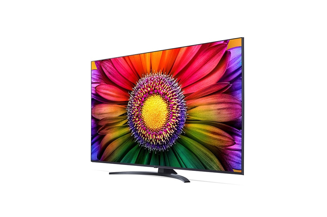 LG 55 pouces LG LED UHD UR81 4K Smart TV - 55UR81006LJ, vue de côté à 30 degrés, 55UR81006LJ, thumbnail 4
