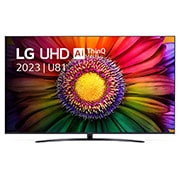 LG 75 pouces LG LED UHD UR81 4K Smart TV - 75UR81006LJ, Vue avant du téléviseur UHD de LG, 75UR81006LJ, thumbnail 1