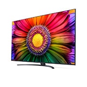 LG 75 pouces LG LED UHD UR81 4K Smart TV - 75UR81006LJ, vue de côté à 30 degrés, 75UR81006LJ, thumbnail 4