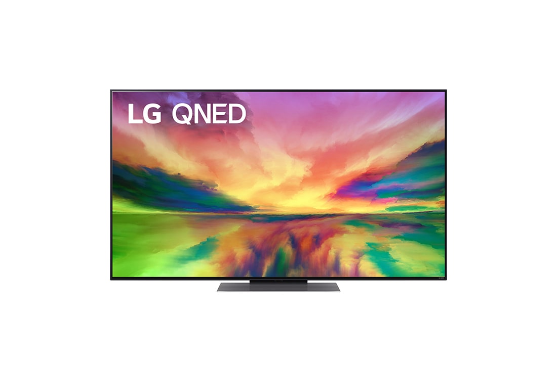 LG QNED81R, Vue avant du téléviseur QNED de LG avec image de remplissage et logo du produit, 55QNED816RE, thumbnail 2