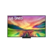 LG QNED81R, Vue avant du téléviseur QNED de LG avec image de remplissage et logo du produit, 65QNED816RE, thumbnail 2