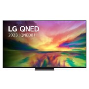 LG QNED81R, Vue avant du téléviseur QNED de LG avec image de remplissage et logo du produit, 75QNED816RE, thumbnail 1