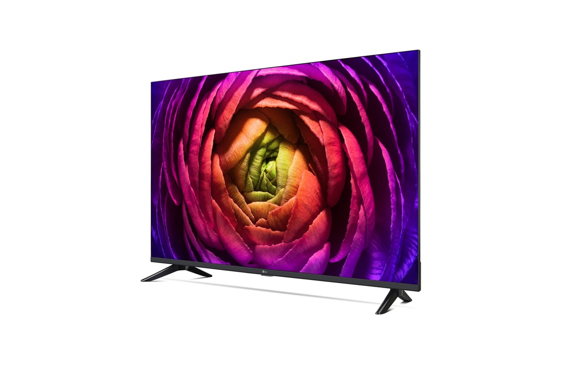 LG 55 pouces LG LED UHD UR73 4K Smart TV - 55UR73006LA, vue de côté à 30 degrés, 55UR73006LA, thumbnail 4