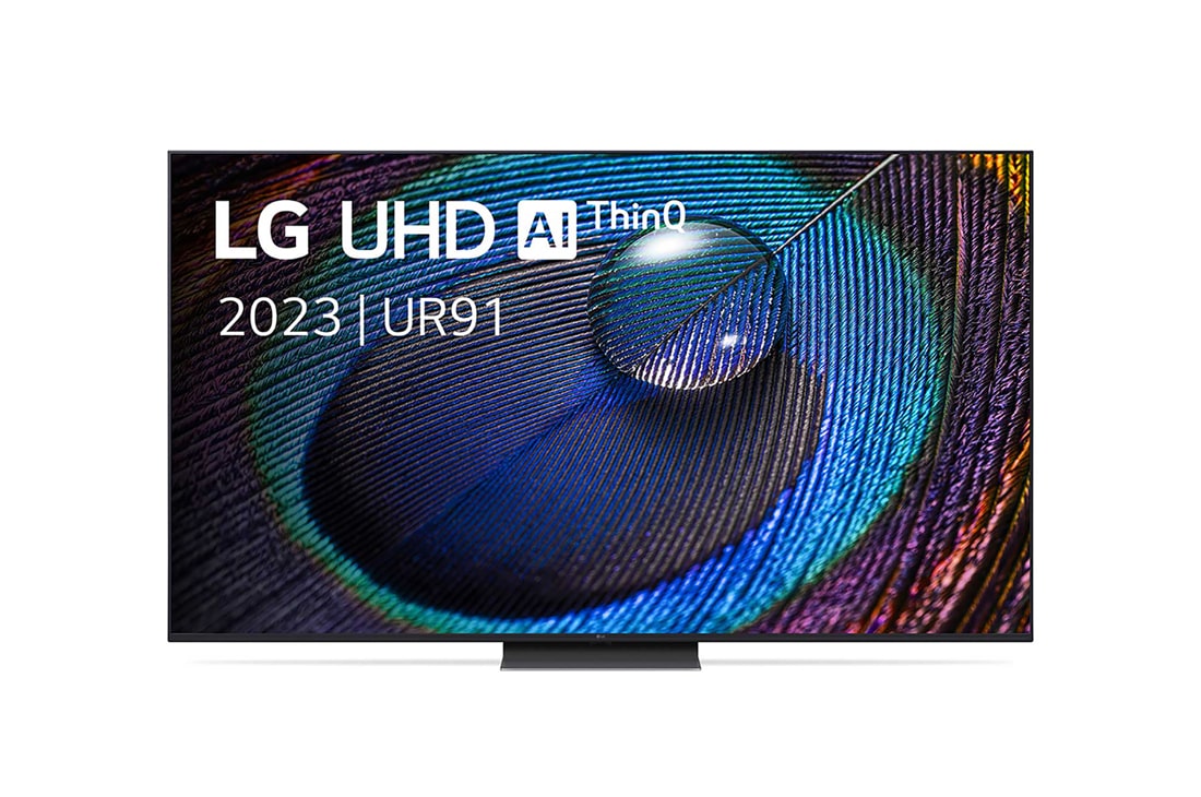 LG 75 pouces LG LED UHD UR91 4K Smart TV - 75UR91006LA, Vue avant du téléviseur UHD de LG, 75UR91006LA